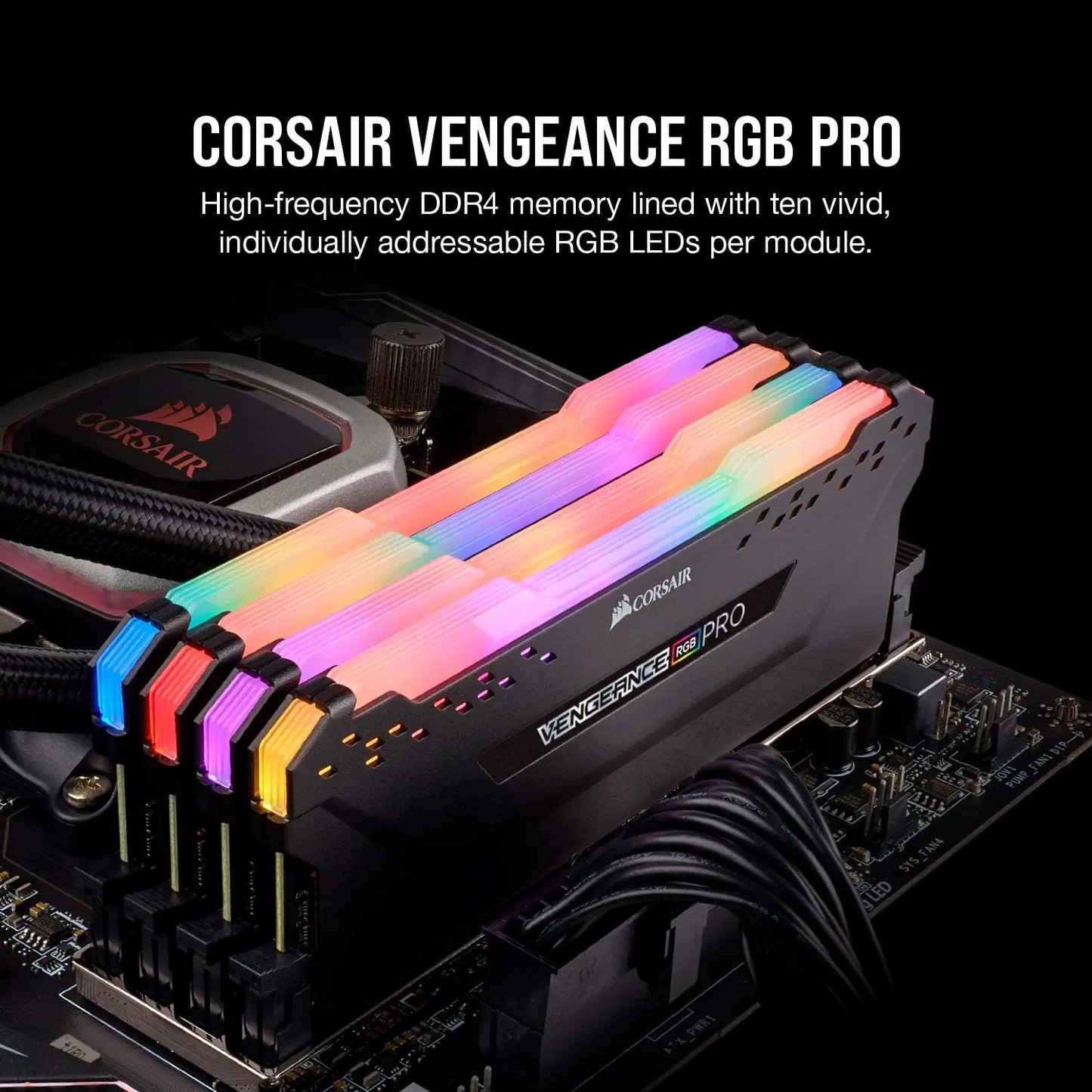 CORSAIR DDR4 RGB PRO 3200Mhz 3600MHz Blanche ou noire